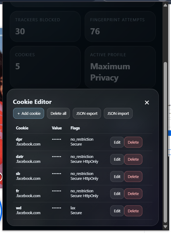 Cookie Editor by Shan screenshot 2